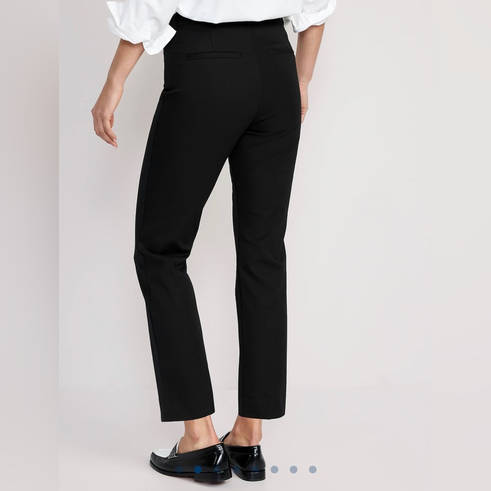 🆕 Old Navy Women’s High-Waisted Pixie Straight Ankle Pants Black 14 Tall Large - Picture 2 of 15